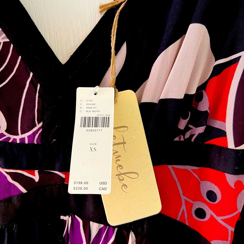 NWT Anthropology Let Me Be Floral MIDI Dress Sz. XS